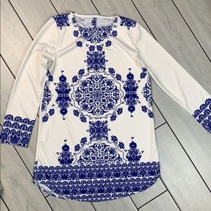 Cute Comfy Boho Long Sleeve Dress